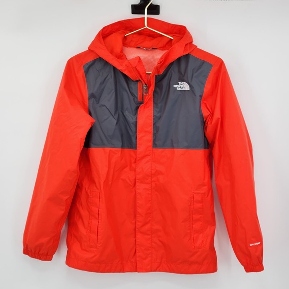 The North Face Rain Wind Breaker Jacket Orange Youth Size Large